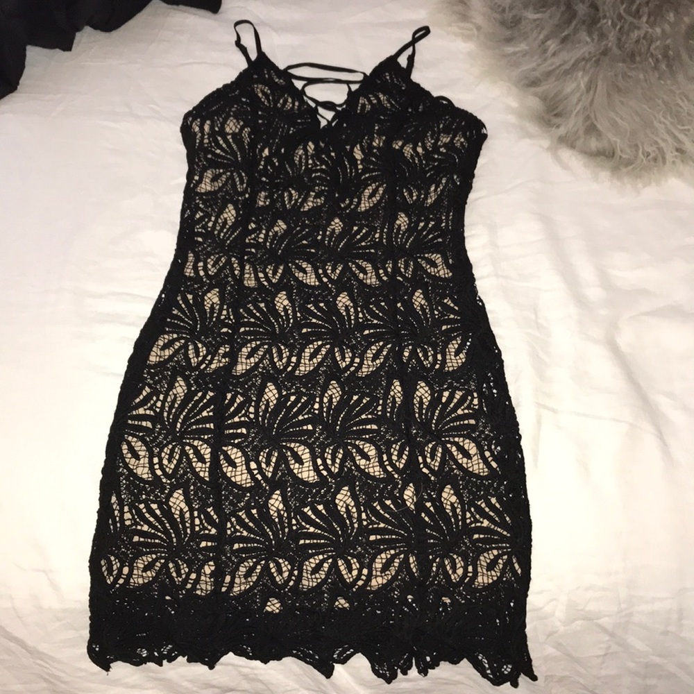 Black lace dress